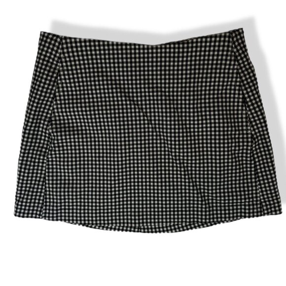 Urban Outfitters Womens Black & White Gingham Mini Skirt Size S - Picture 1 of 9